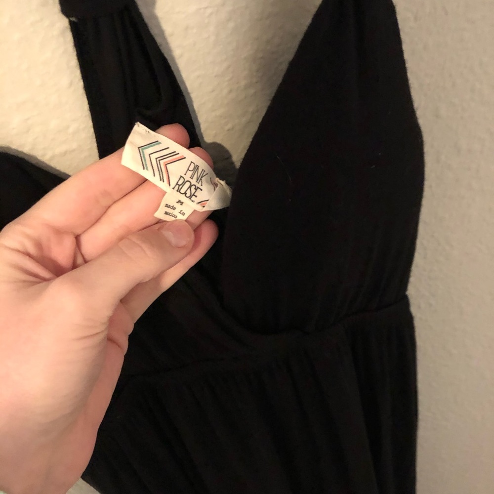 Pink Rose Black Maxi
